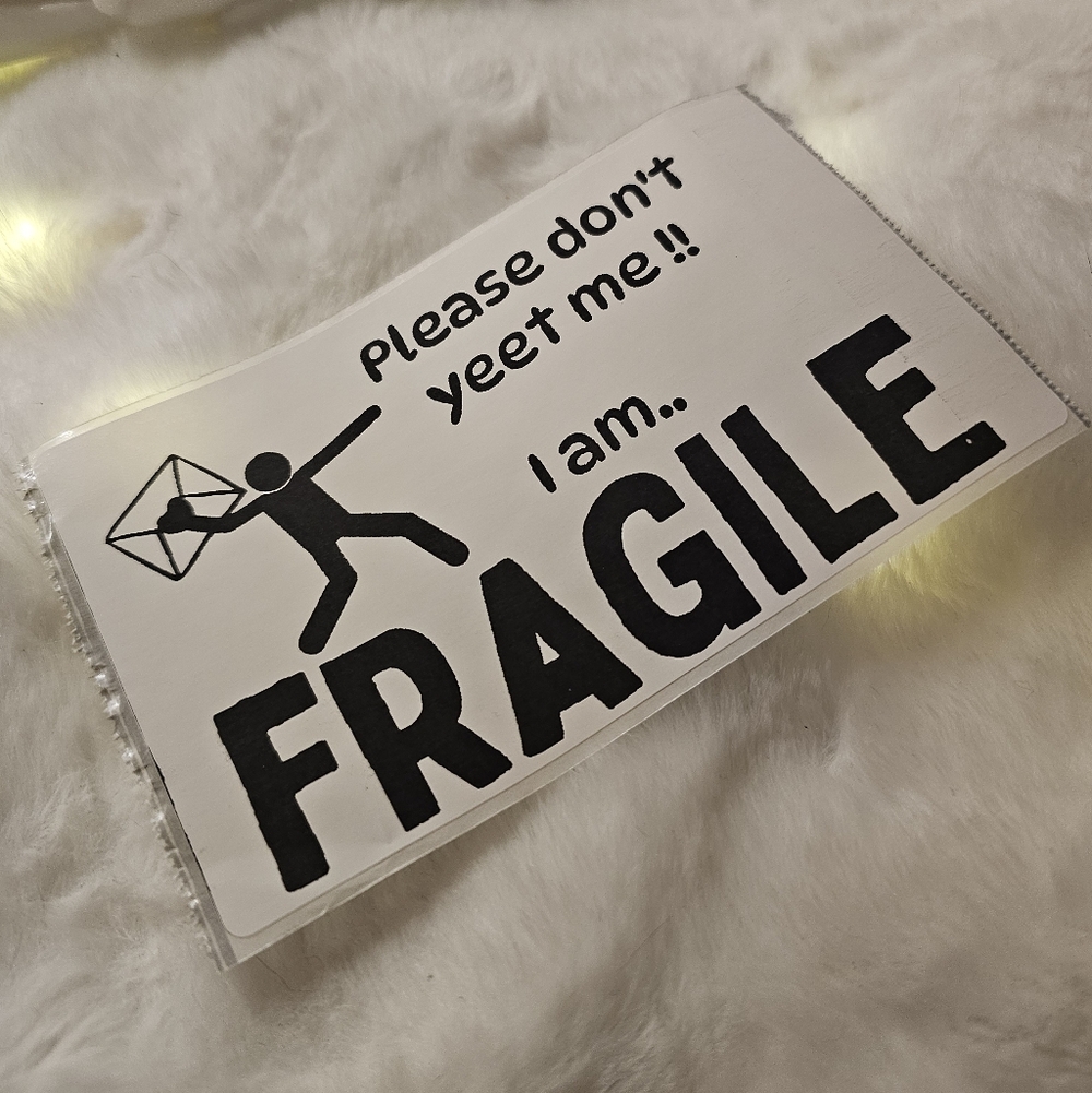 30 3x5 Fragile Stickers